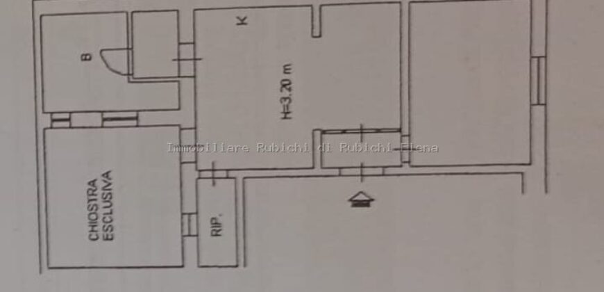 Vendita trilocale con giardino